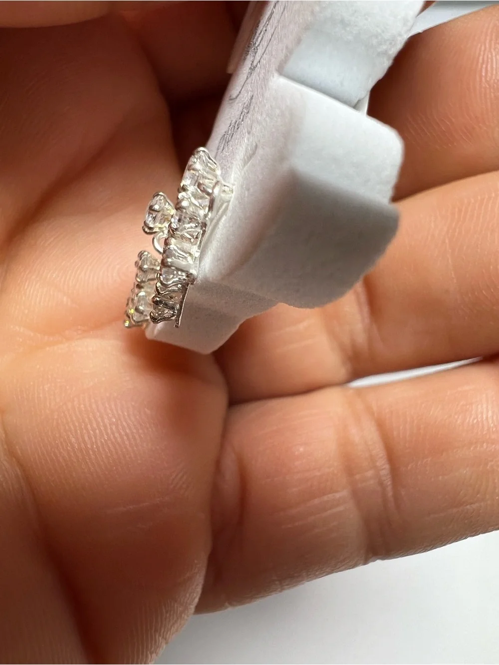 925 plata Cross Earrings with Crystal Accents